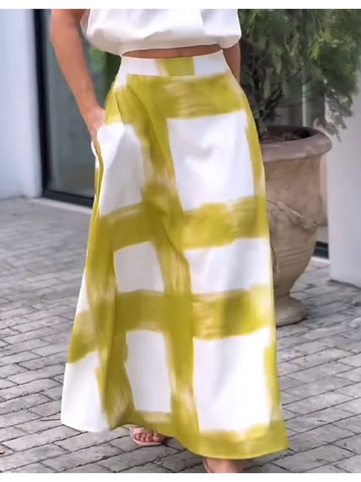 Women's Printed Midi Skirt