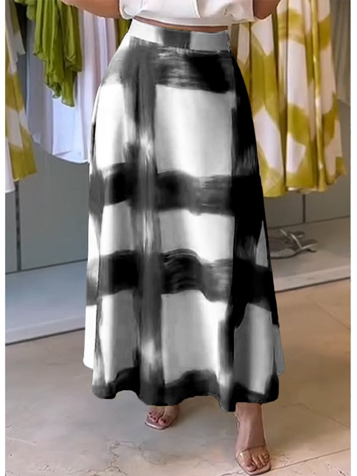 Women's Printed Midi Skirt