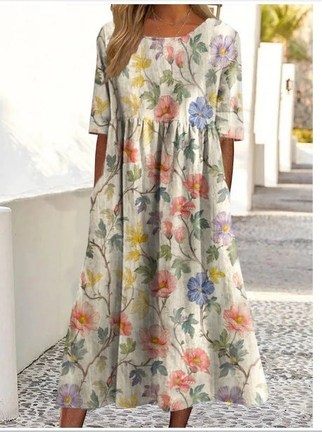 Women's Mid-Length Dress for Spring & Summer