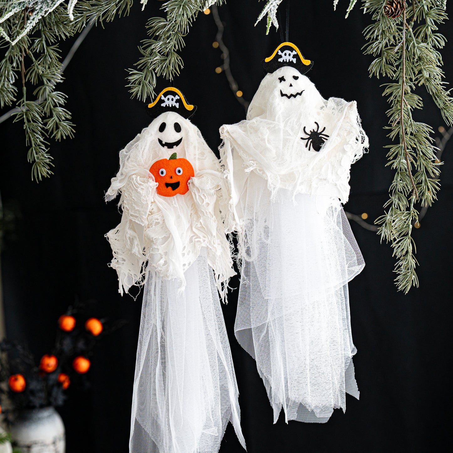 Spooky Halloween ghost witch pirate hanging decoration