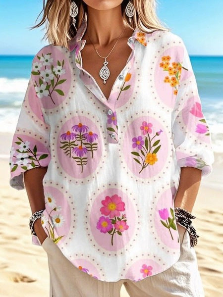 2025 New Style Women's Printed Fashion Shirt