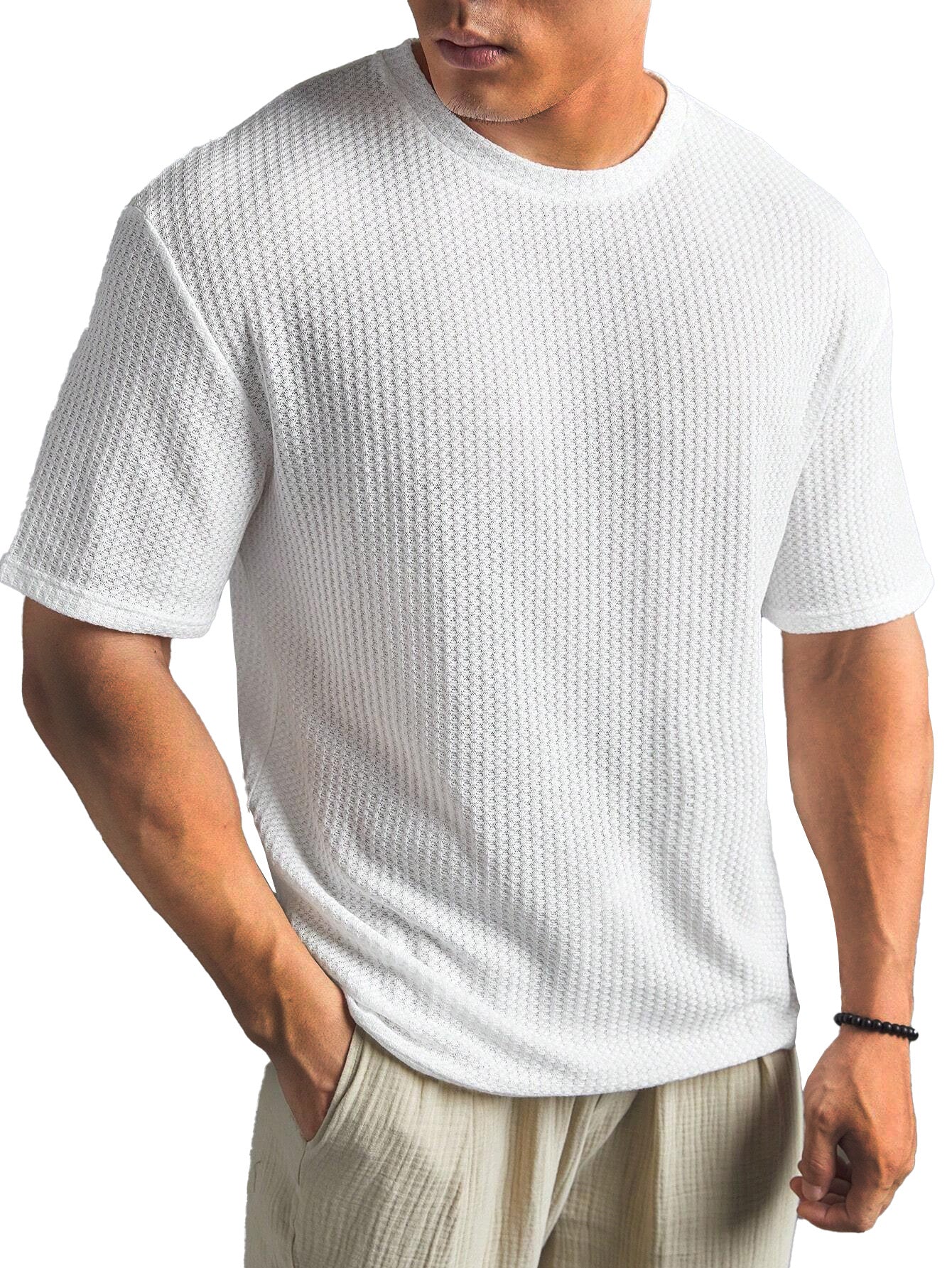 Men's Casual Waffle Shirt