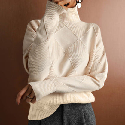 Women’s Cashmere Turtleneck Sweater – Elegance Meets Comfort