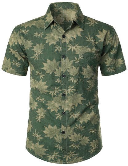 Men's Retro Casual Holiday Pocket Hawaiian Shirt