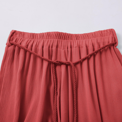 women's casual solid color loose skirt two-piece suit