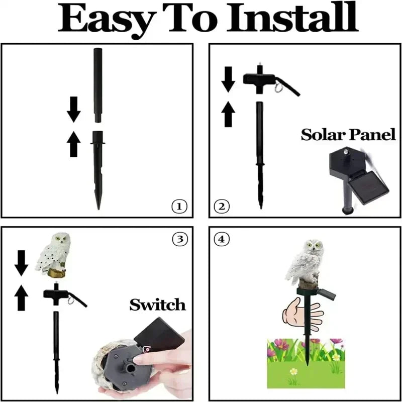 Odeiun™ Solar Powered Owl Garden Light for Outdoor Decoration
