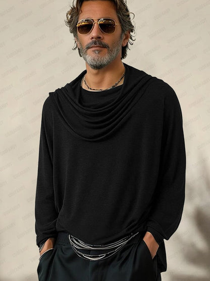 Draped Neckline Pullover Top