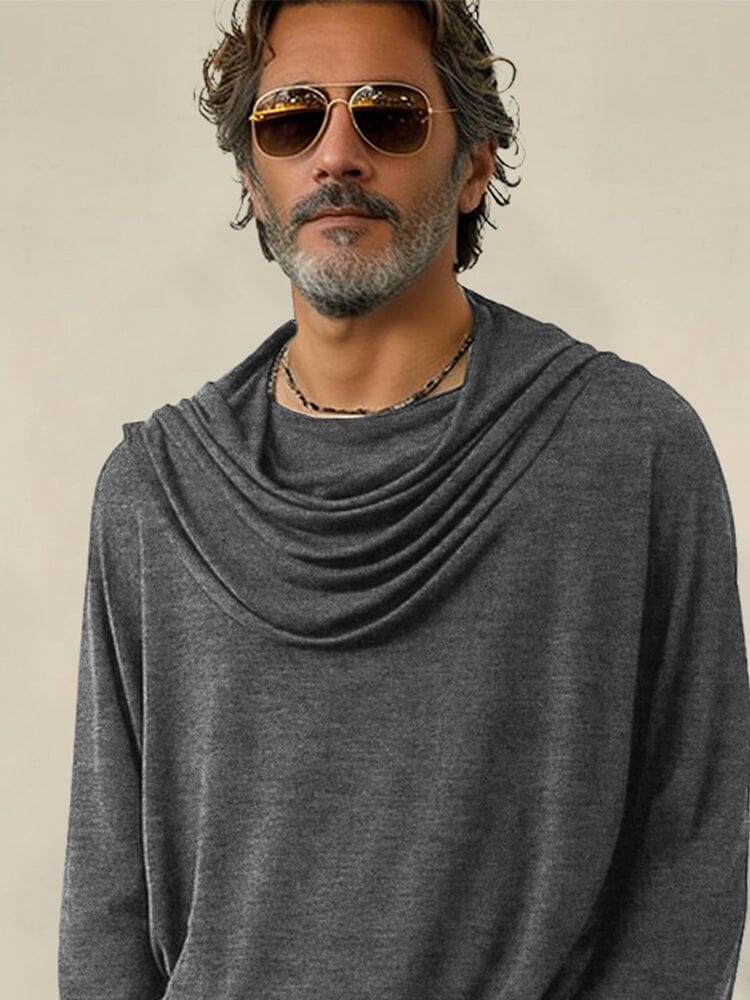 Draped Neckline Pullover Top