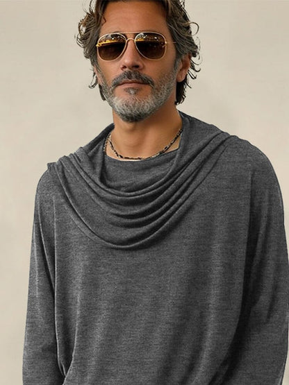 Draped Neckline Pullover Top