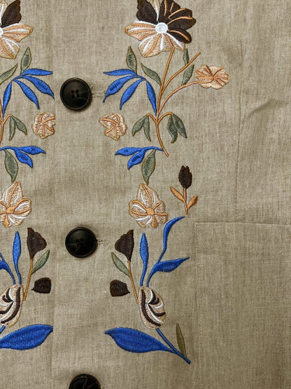 Elegant Linen Blend Straight Leg Pants