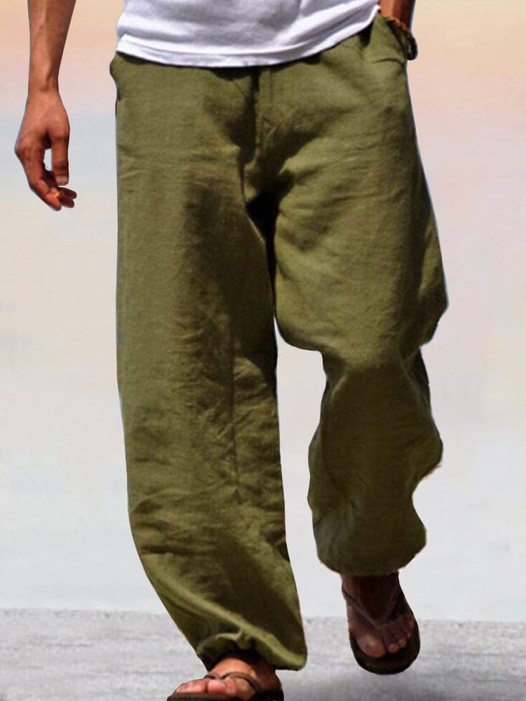 Soft Cotton Linen Wide Leg Pants