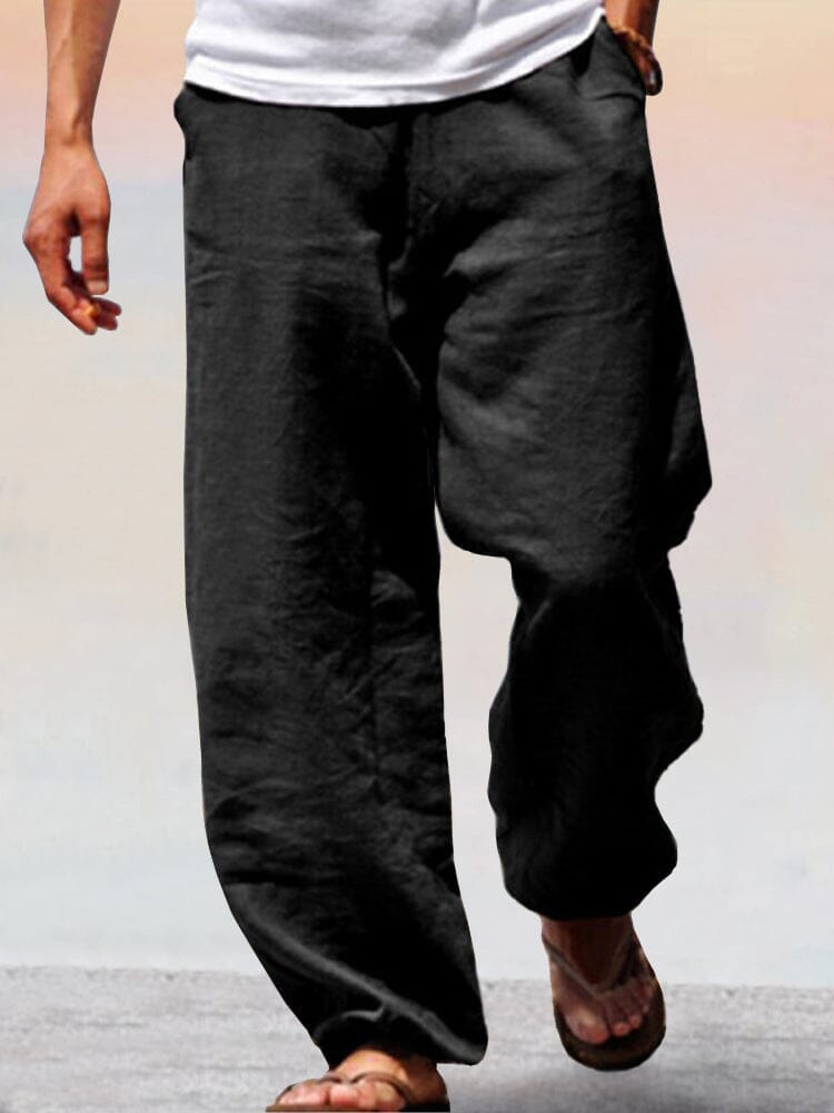 Soft Cotton Linen Wide Leg Pants