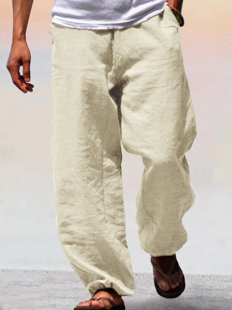 Soft Cotton Linen Wide Leg Pants