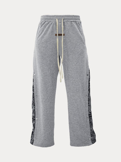Stylish Paisley Splicing Sweatpants