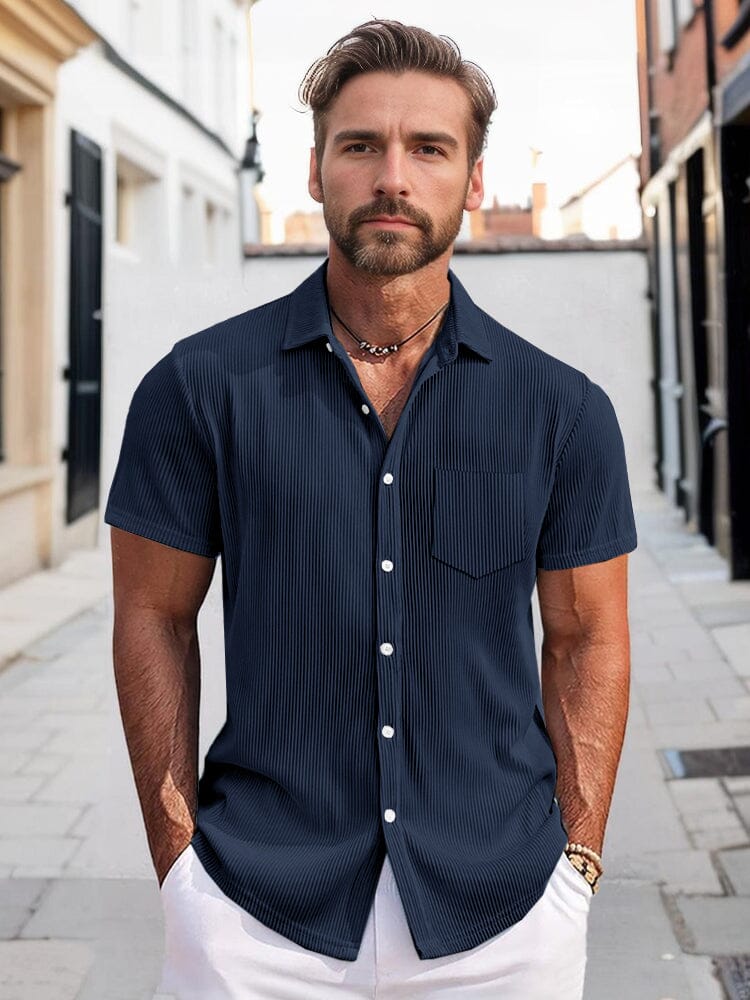 Simple Vertical Striped Shirt