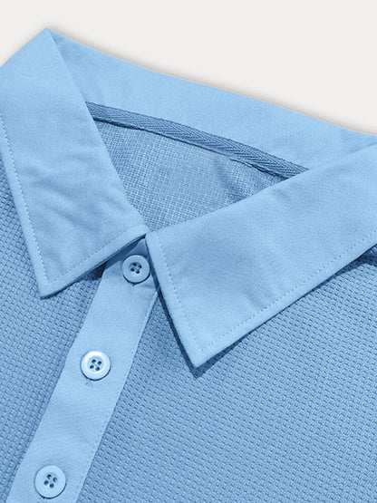 Casual Regular Fit Waffle Polo Shirt