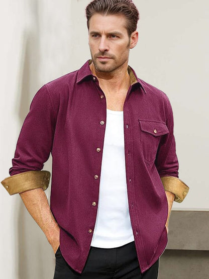 Everyday Ease Suede Patchwork Shirt