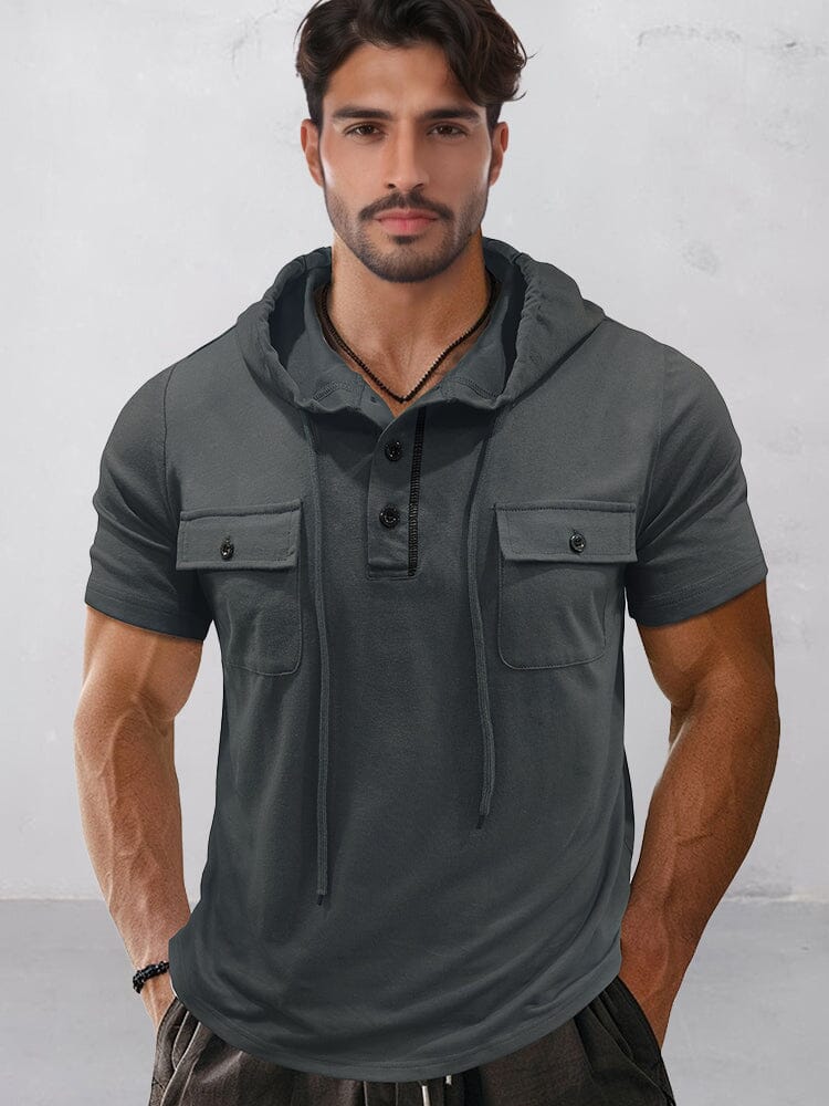 Athleisure Cargo Hooded Shirt
