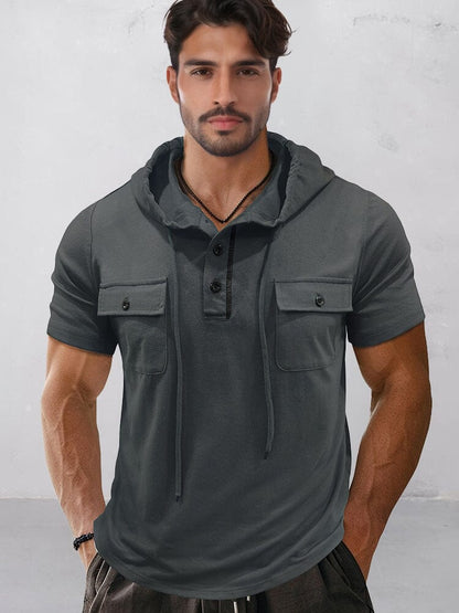 Athleisure Cargo Hooded Shirt