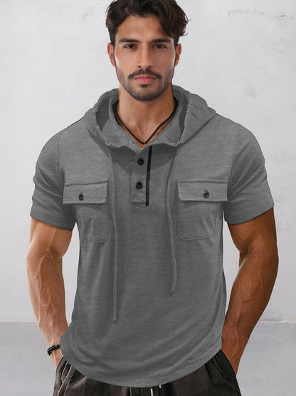Athleisure Cargo Hooded Shirt