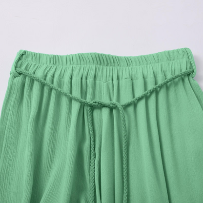 women's casual solid color loose skirt two-piece suit