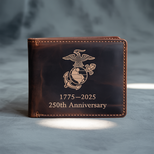 USMC Legacy 250th Anniversary Leather Wallet