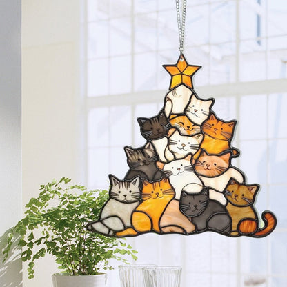 Juletre Suncatcher Ornament