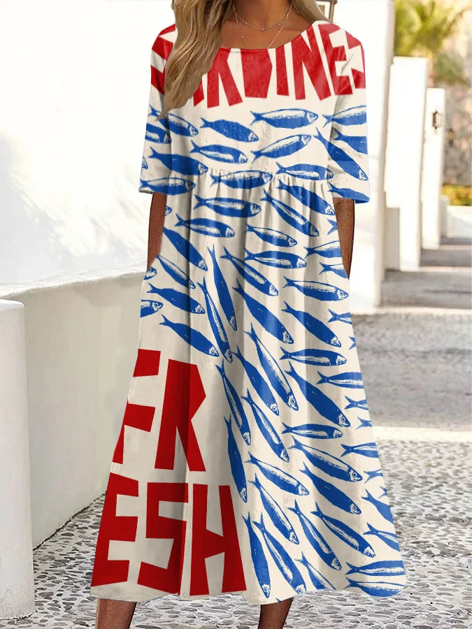 Women's Mid-Length Dress for Spring & Summer