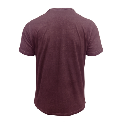 Vintage crew neck henley summer base layer outdoor short-sleeve T-shirt