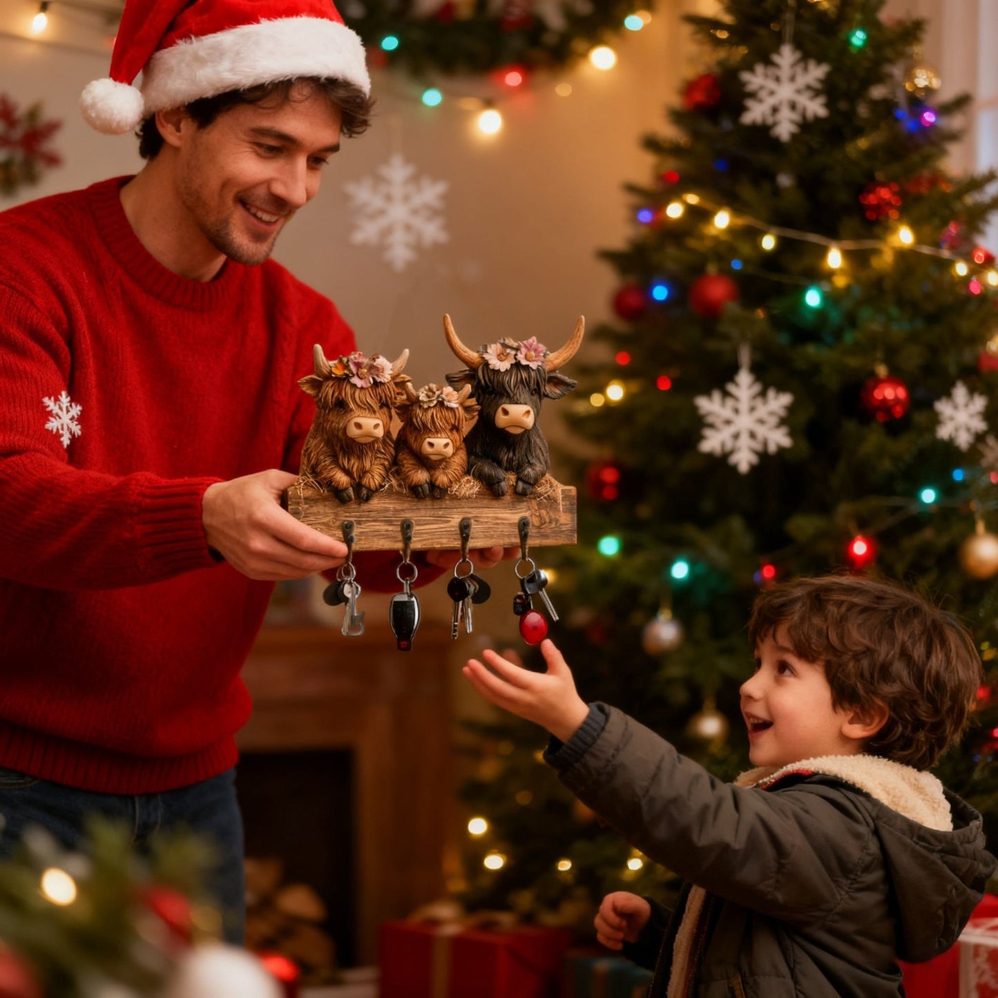 🎁Last Day Sale 49% OFF🎅2D Rustic Highland Cow Wooden Ornament 🐮