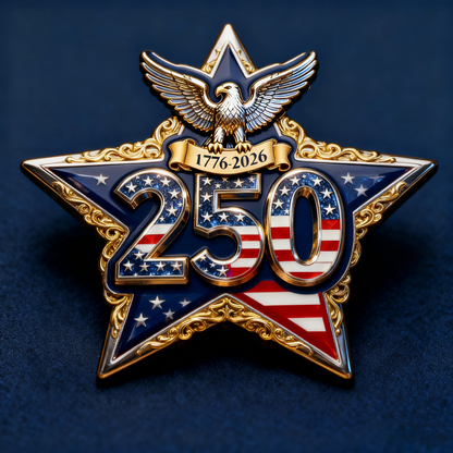 🇺🇸 250th Anniversary Commemorative Brooch
