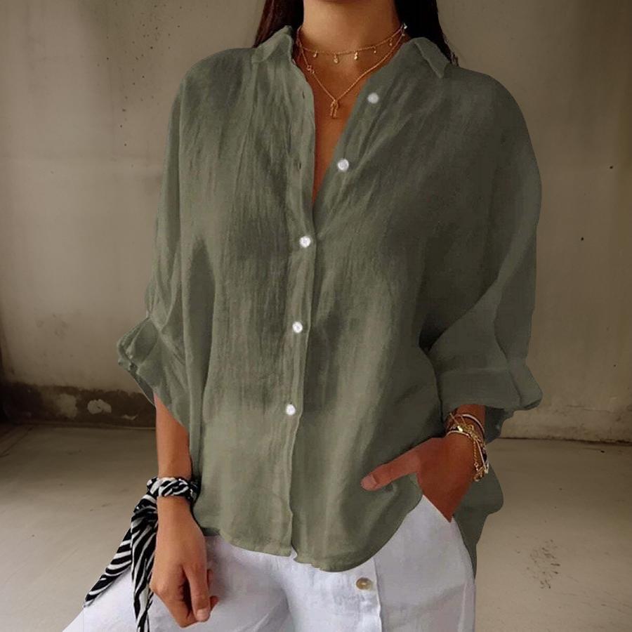 ELEGANT LINEN POLO BLOUSE