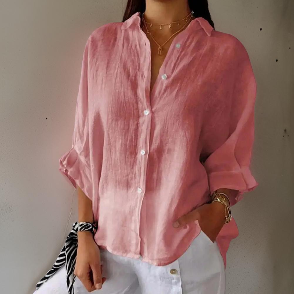 ELEGANT LINEN POLO BLOUSE