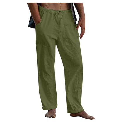 Men's Loose Casual Cotton and Linen Trousers