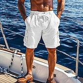 2025 new men's cotton and linen shorts