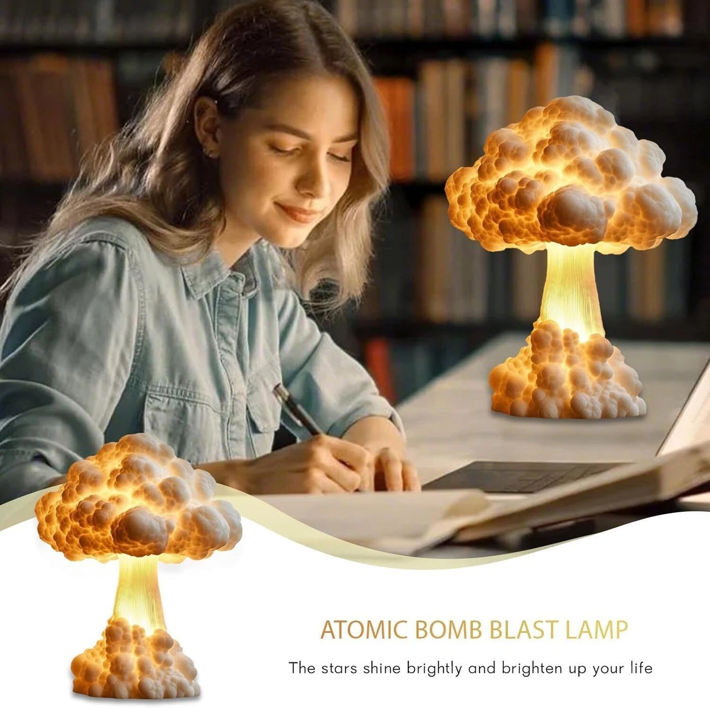 SheremArt Mushroom Cloud Lamp -A Sculptural Blast of Light That Redefines Home Decor