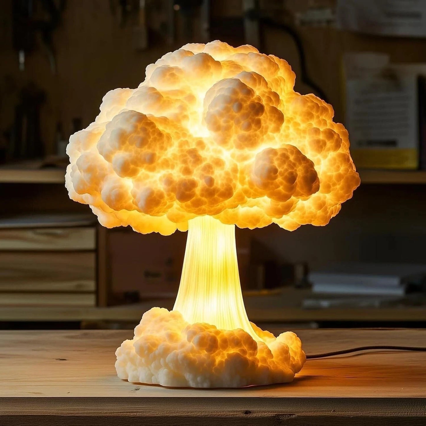 SheremArt Mushroom Cloud Lamp -A Sculptural Blast of Light That Redefines Home Decor