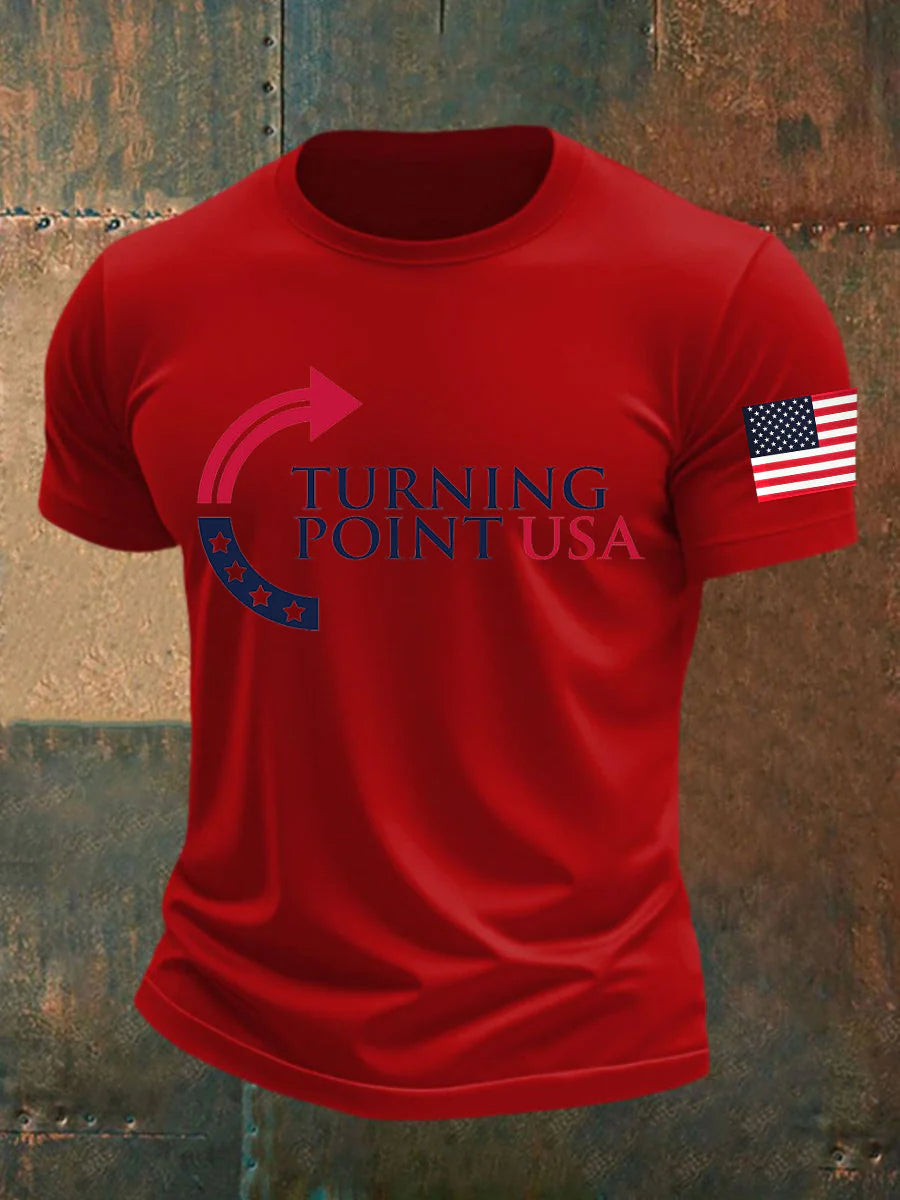 Men's Turning Point Action Printed Round Neck T-Shirt