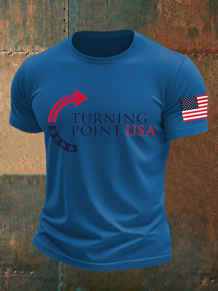 Men's Turning Point Action Printed Round Neck T-Shirt