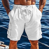 2025 new men's cotton and linen shorts