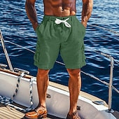 2025 new men's cotton and linen shorts